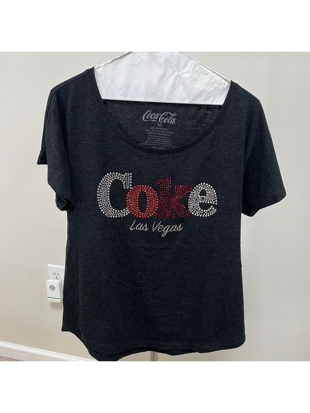 Coca Cola Las Vegas short sleeve rhinestone tee